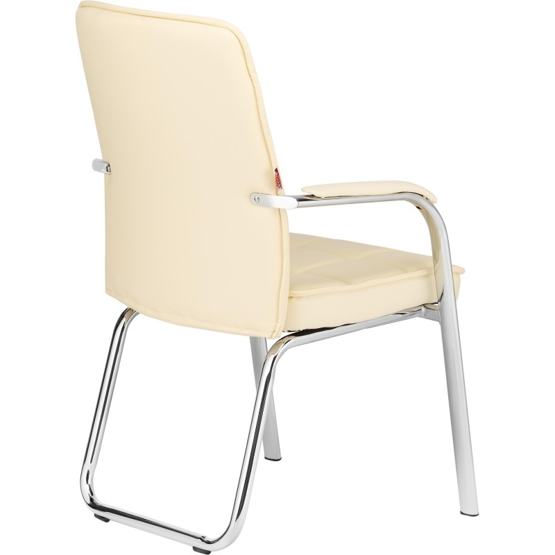 Конференц-кресло BN_TQ_Echair-810 VPU-1 кожзам бежевый, хром