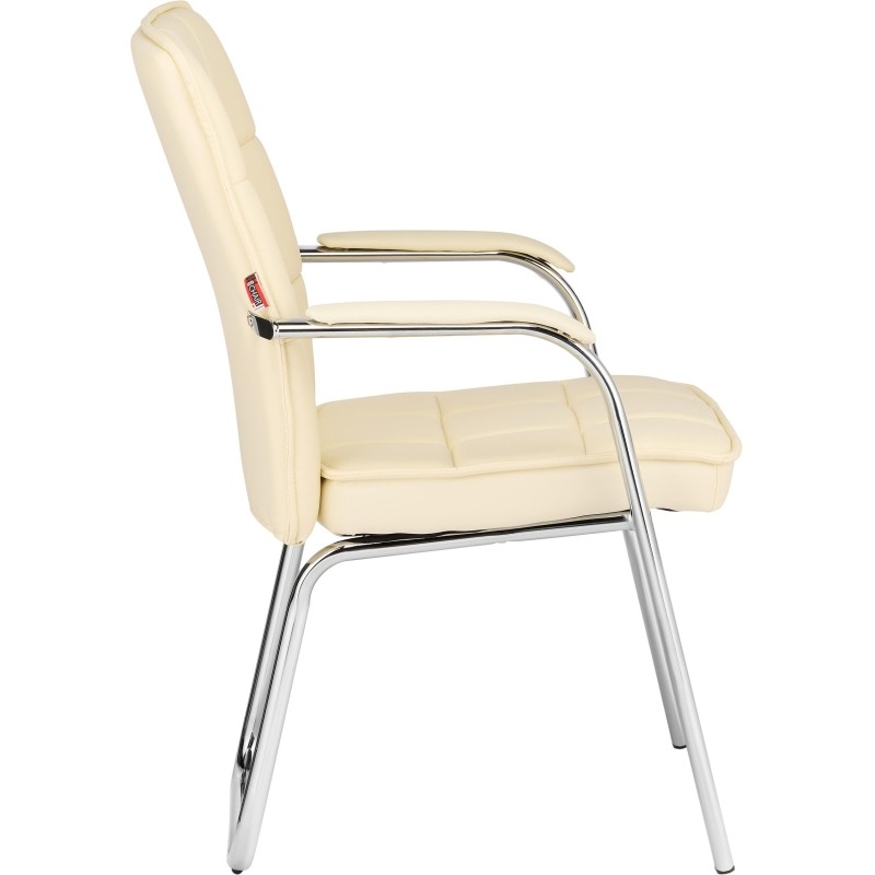 Конференц-кресло BN_TQ_Echair-810 VPU-1 кожзам бежевый, хром