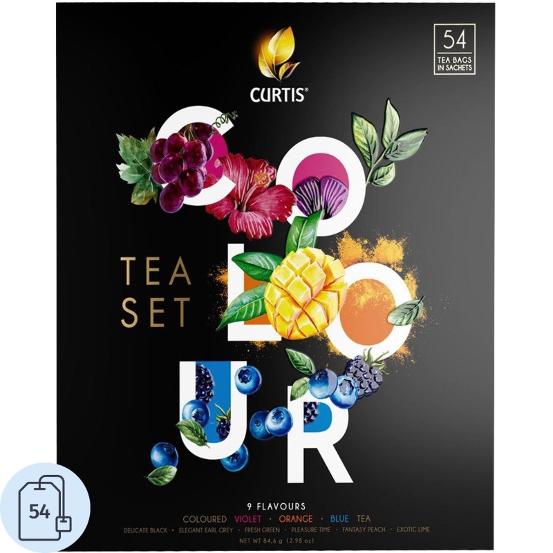 Чай Curtis Colour Tea Set ассорти, 9 вкусов, 54 сашет