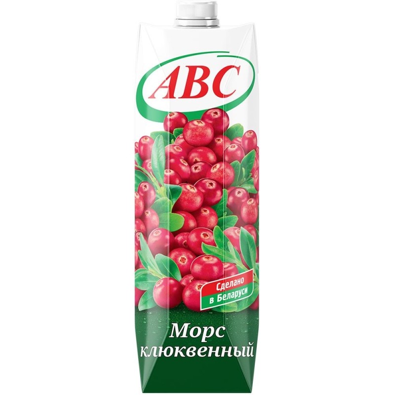 Морс АВС Клюквенный осветленный стерилиз. 1л