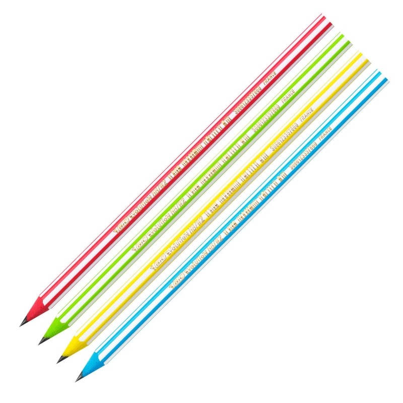 Карандаш чернографитный BIC Evolution Stripes