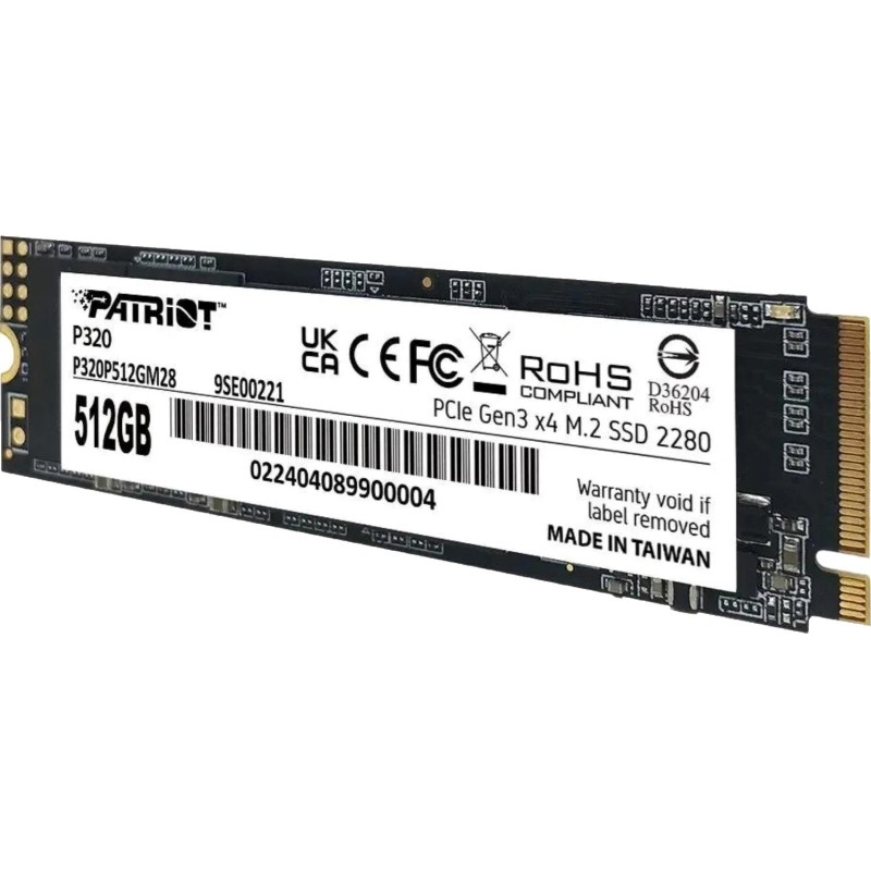 SSD накопитель Patriot P320 512GB M.2 2280 PCIe 3.0 x4(P320P512GM28)