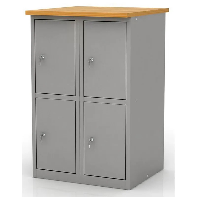 Шкаф для сумок N_ШМС-194(600) кам.хранения/упак.стол 4яч.604х600х945