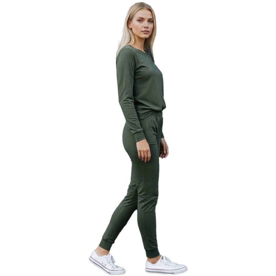 Белье нательное трикотаж женское зимнее с начесом цв.олива (р40-42)р170-176