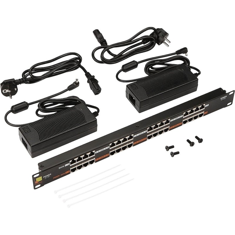 Патч-панель LANMASTER LAN-PP16-POE/A2 POE 19, 16 портов, два БП 48V, 120W