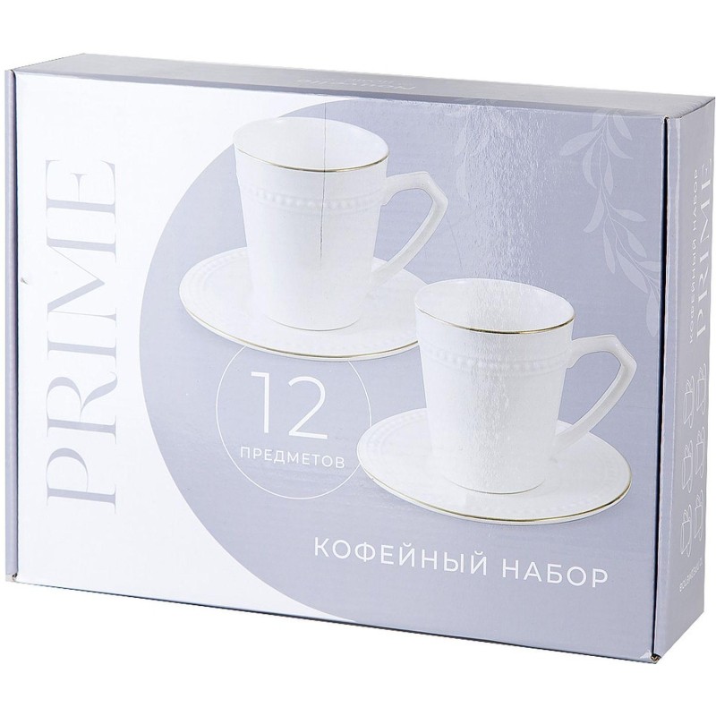 Набор кофейный 12пр Prime (6 персон) v=130мл (подарочная уп.), 0380058