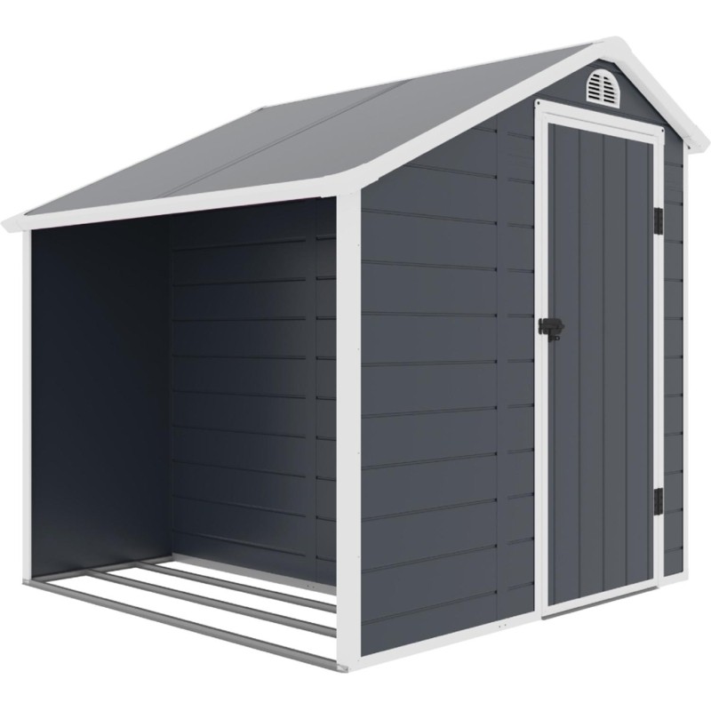 Сарай LS_ WOTEX Storage-02-3, серый с белым, 204х192х204 мм