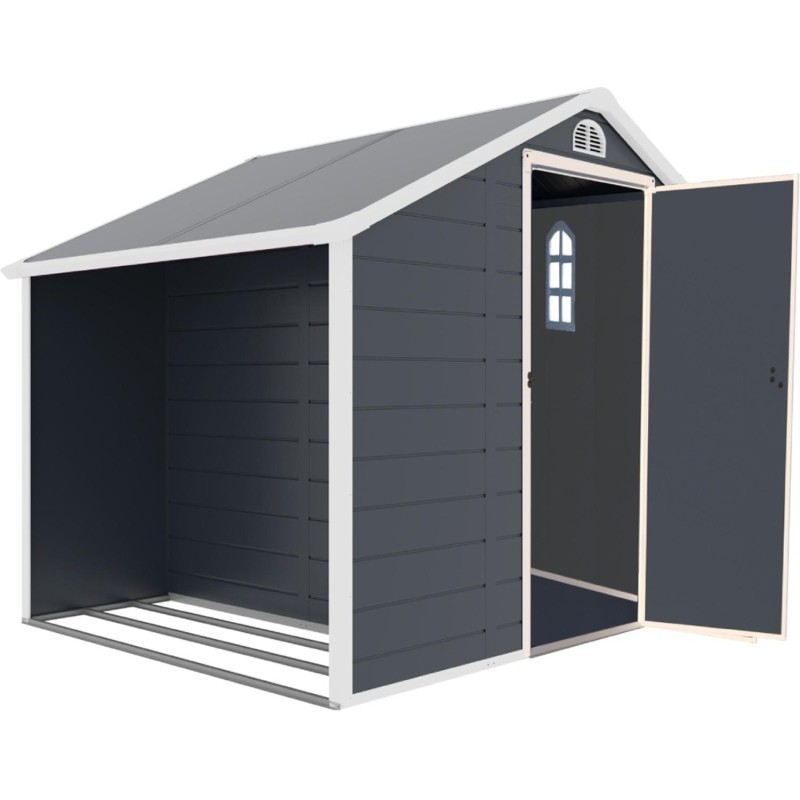 Сарай LS_ WOTEX Storage-02-3, серый с белым, 204х192х204 мм