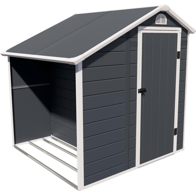 Сарай LS_ WOTEX Storage-02-3, серый с белым, 204х192х204 мм