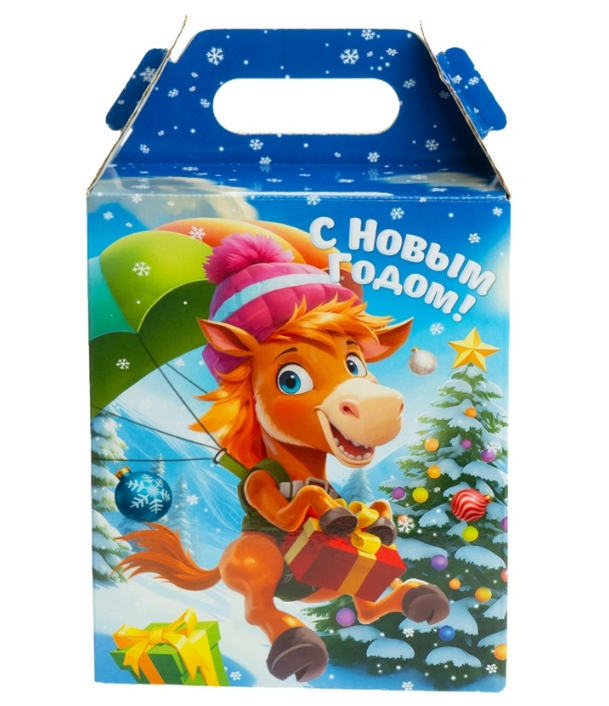 Новогодний сладкий подарок Весельчак Картон 1000 грамм, K083