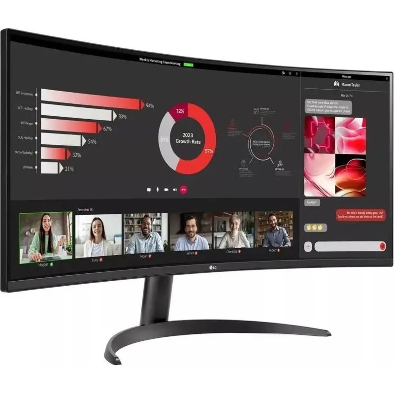 Монитор LG (34WR50QC-B.ARUZ) 34/WQ/VA/100Hz/300cd/5ms/HDMI/DP