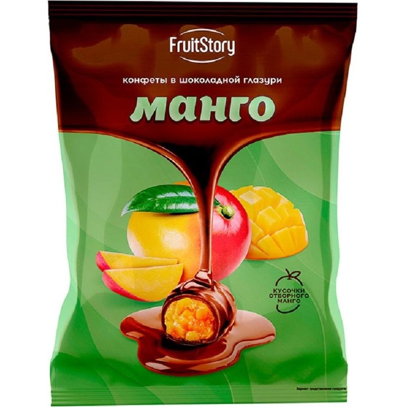 Конфеты FruitStory Манго в темной шок.гл.Fruitstory, 500 гр ООС 939