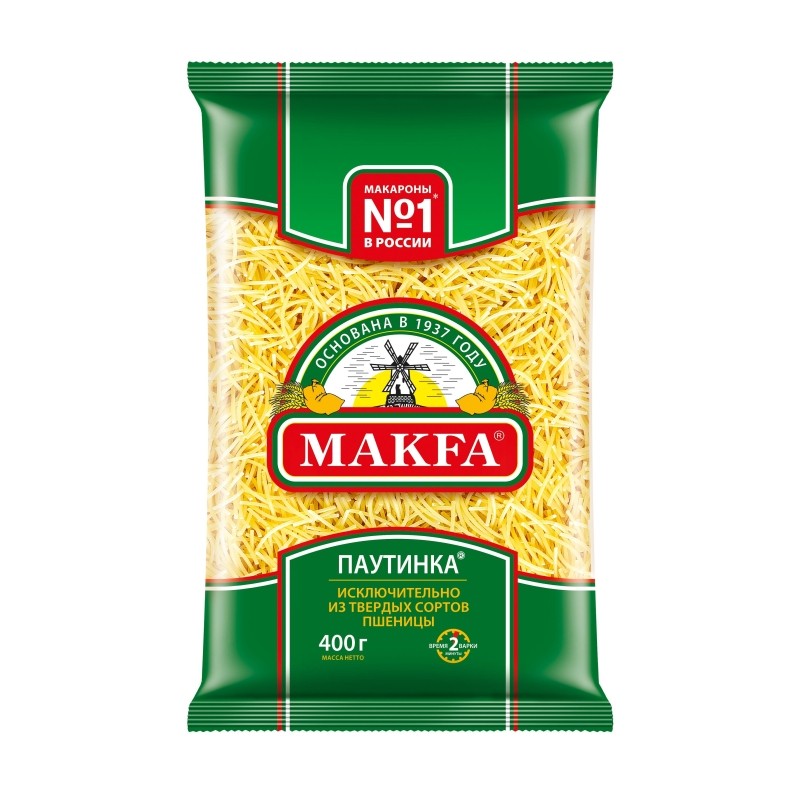 Макароны Макфа Вермишель Паутинка группа А в/с, 400 г