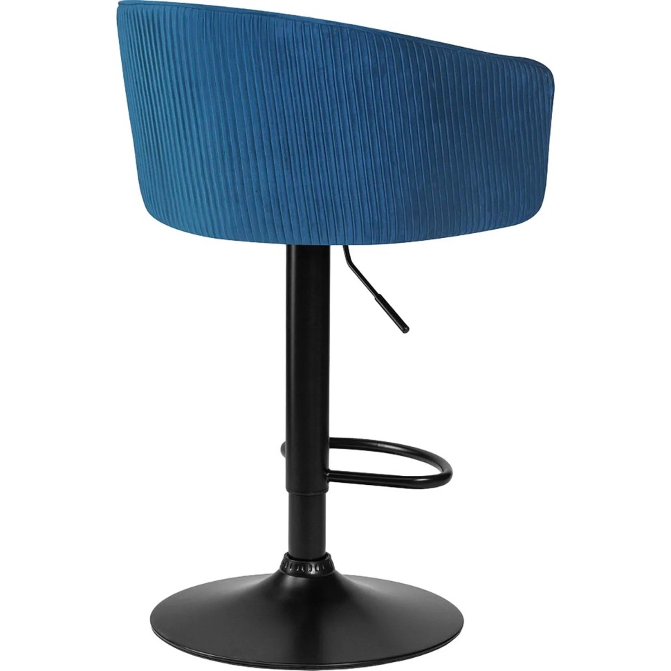 Стул барный LO_DOBRIN DARCY BLACK LM-5025_B-M_V-1922-20 синий велюр