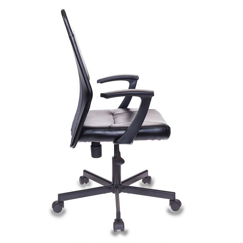 Кресло VB_EChair-225 PTW_G к/з черный, сетка серая (TW-04)
