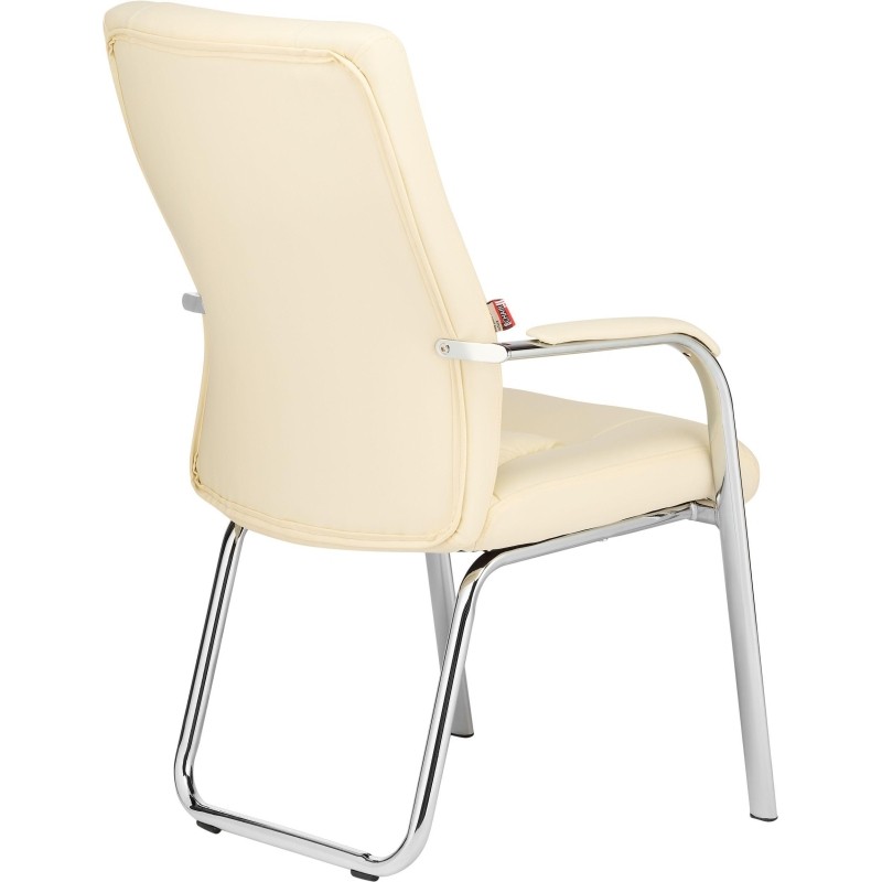 Конференц-кресло BN_TQ_Echair-807 VPU-1 кожзам бежевый, хром