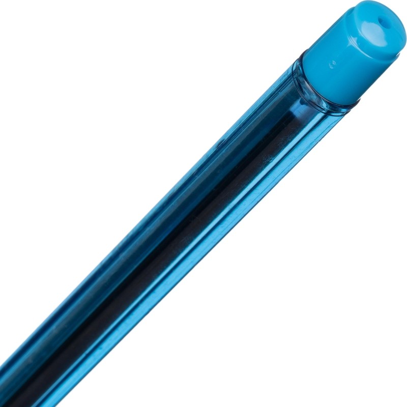 Ручка шариковая Комус Blue Rain, д.ш. 0,7 мм, гол.корп, манж., синяя
