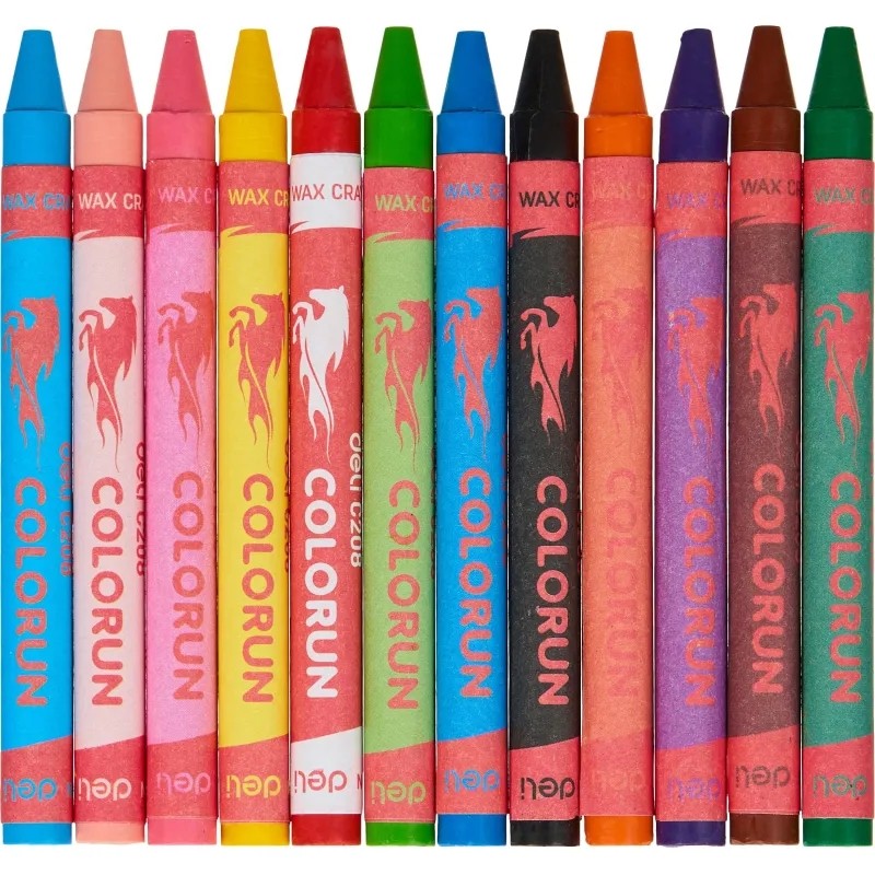 Мелки восковые Deli EC20800 ColoRun 12цв/наб