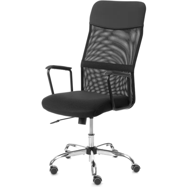 Кресло ТЧ Комус Мебель Easy Chair 619, сетка/экокожа, черный, хром