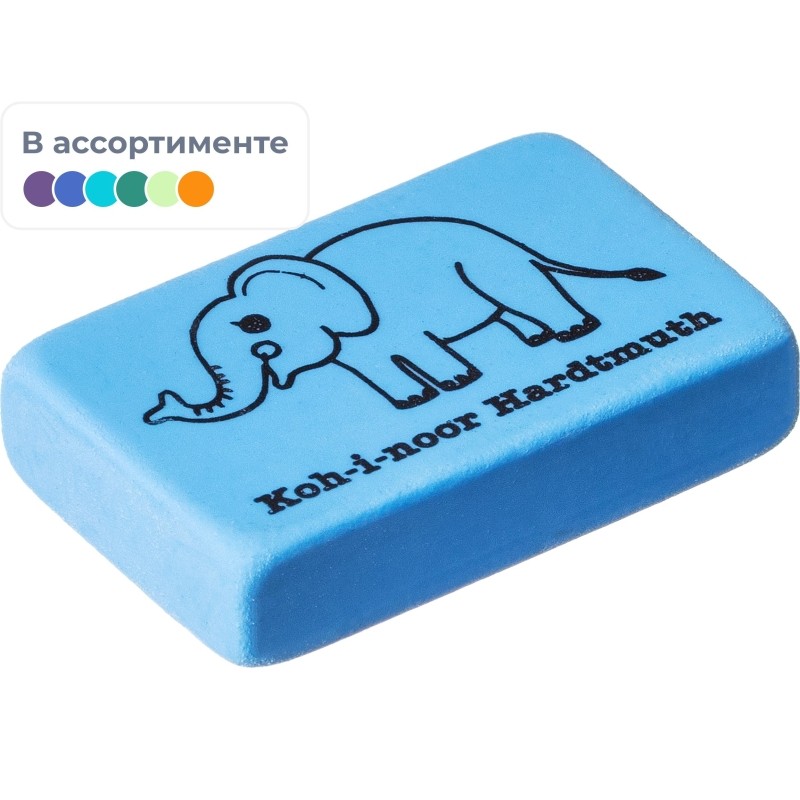 Ластик мягкий ANIMALS 6200, 35,5х23х8мм, ассорти 6200006001KK