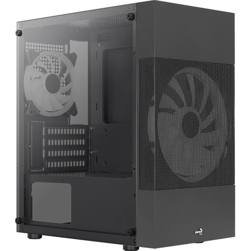 Корпус Aerocool Atomic Lite-G-BK-v2 чер.безБП mATX 6x120/2x140mm