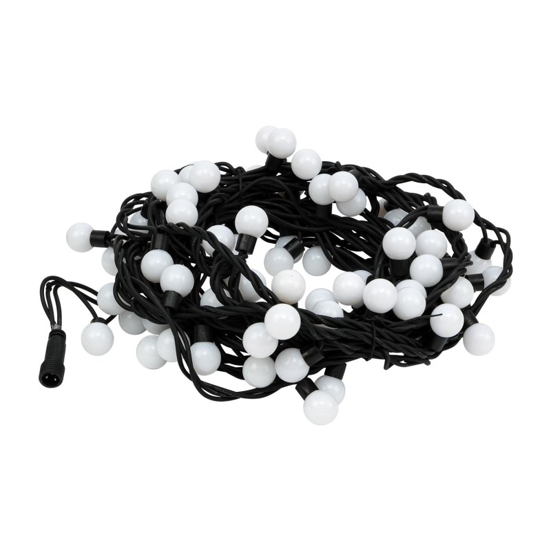 Гирлянда светодиодная Мультишар O23 мм, 10м,80LED, пост.свеч.,бел 303-595
