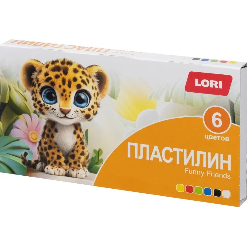 Пластилин FUNNY FRIENDS 6 цв, 15 гр, пенал Плф-006 набор