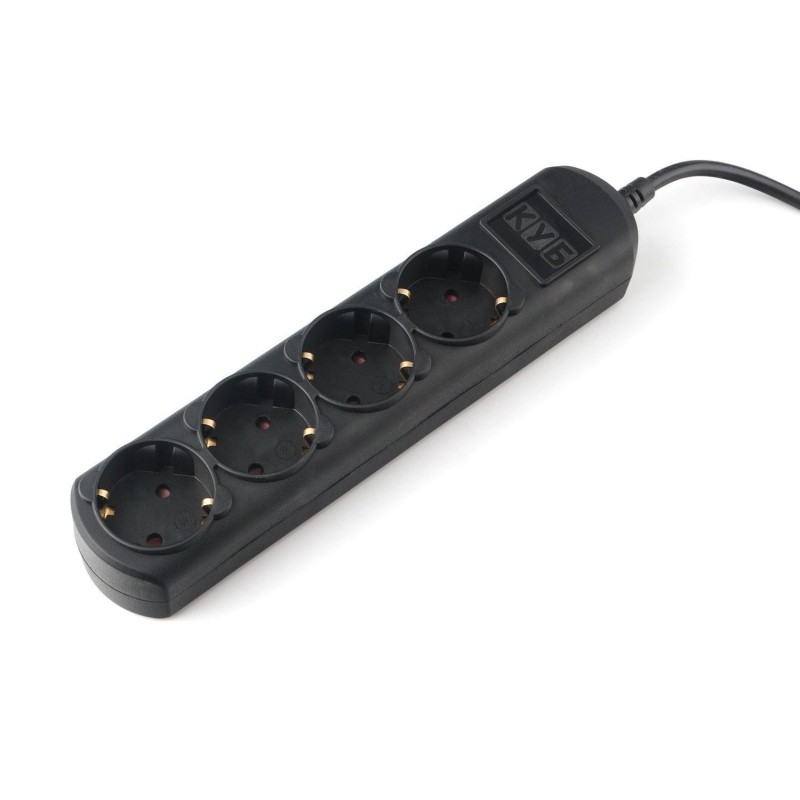 Удлинитель Power Cube 1,5м, 4р, без выкл., 10А черн. (PC-1B-1,5M)