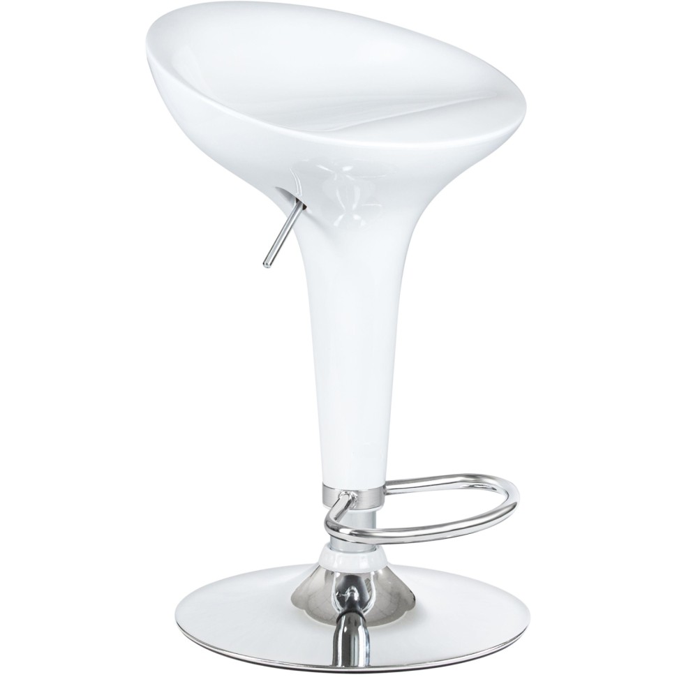 Стул барный LO_DOBRIN BOMBA LM-1004 белый/хром