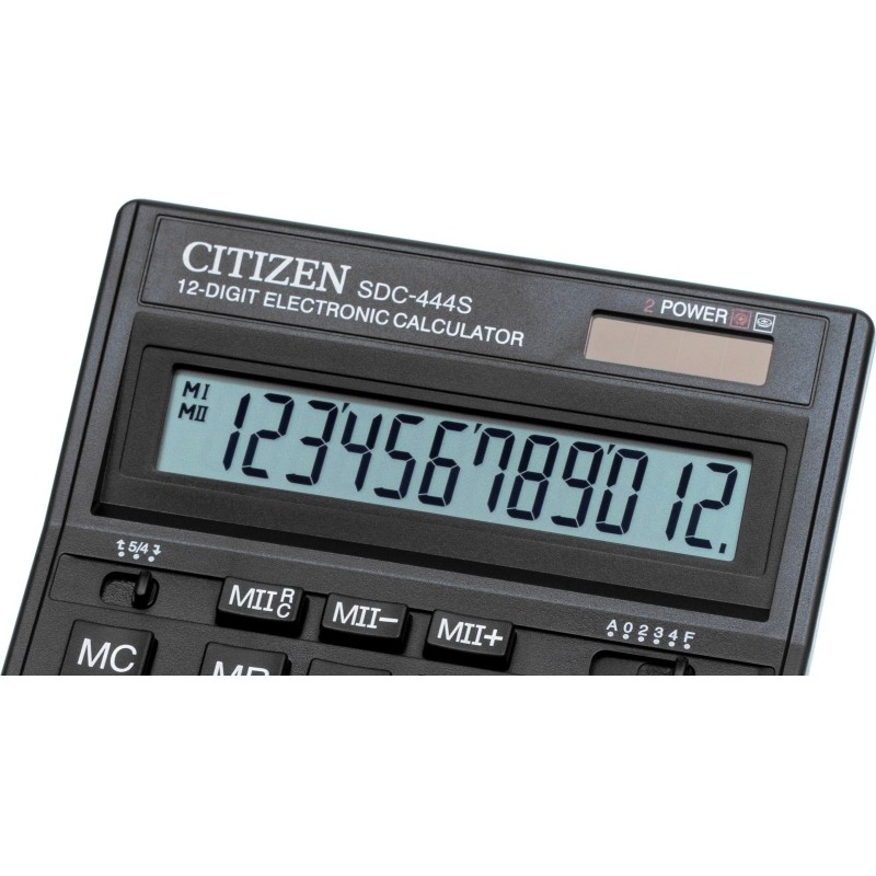 Калькулятор настольный ПОЛНОРАЗМЕРНЫЙ CITIZEN бухг.SDC-444S 12 разр. DP