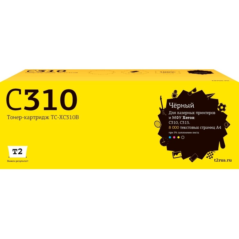 Тонер-картридж T2 TC-XC310B 006R04368 чер. для Xerox C310/C315