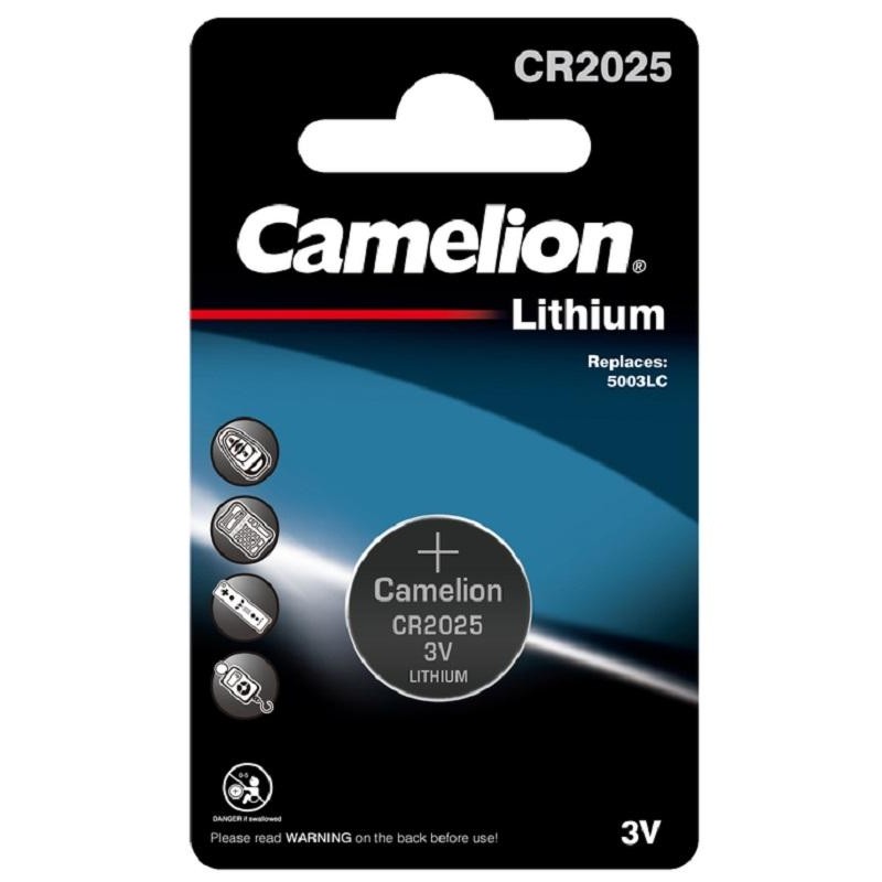 Батарейка Camelion CR2025 BL-1 (CR2025-BP1, литиевая,3V)