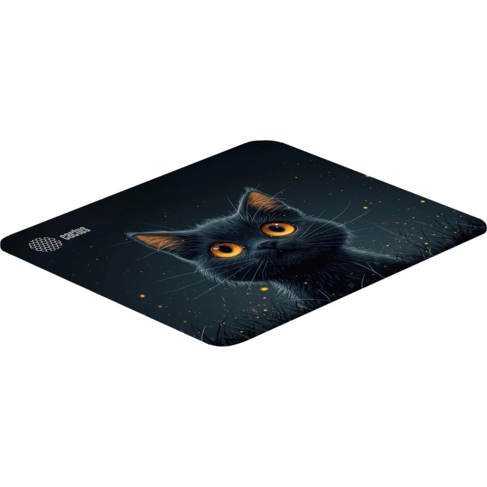 Коврик для мыши Cactus Black Cat 250x200x3мм (CS-MPC-D09S)