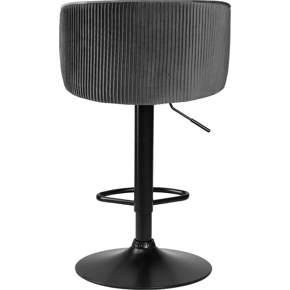 Стул барный LO_DOBRIN DARCY BLACK LM-5025_B-M_V-1922-19 серый велюр/черный