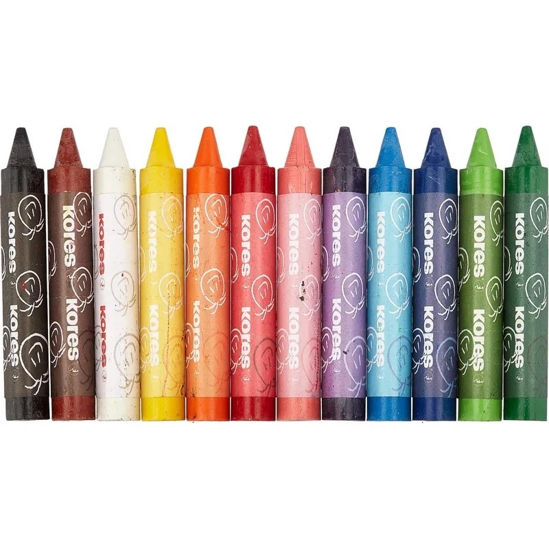 Мелки восковые 12цв трехгранные KRAYONES Jumbo Kores 33141.02