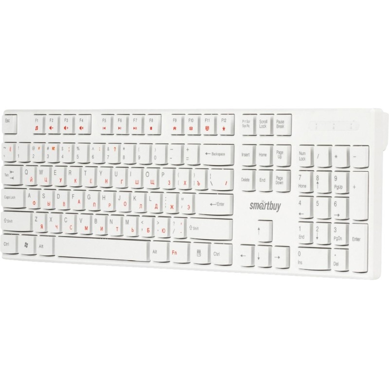 Клавиатура Smartbuy ONE 238 проводная мультимедийная USB белая (SBK-238U-W)