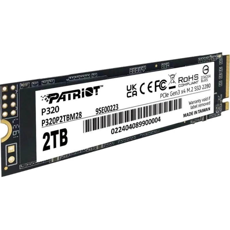 SSD накопитель Patriot P320 2TB M.2 2280 PCIe 3.0 x4(P320P2TBM28)
