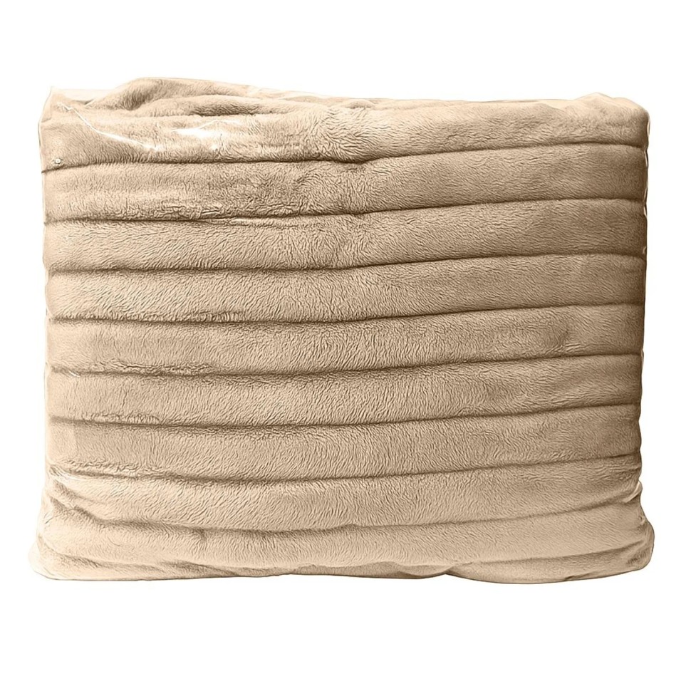 Покрывало 200х220 BRAVO Family велсофт Волна г/к №79 песочный в пакете