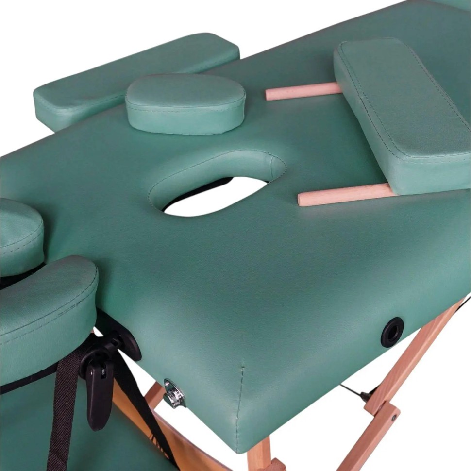 Массажный стол DFC NIRVANA Optima дерев. ножки цвет зеленый (Green)