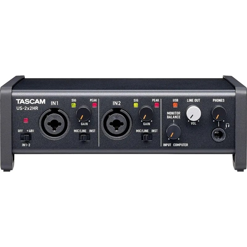 Аудиоинтерфейс USB Tascam US-2x2HR АЦП/ЦАП: 24 бит/192 кГц, 20-20000 Гц