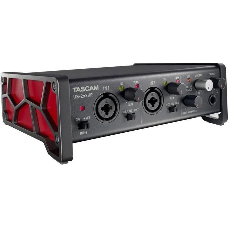 Аудиоинтерфейс USB Tascam US-2x2HR АЦП/ЦАП: 24 бит/192 кГц, 20-20000 Гц