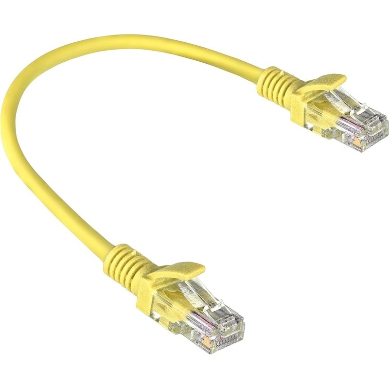 Патч-корд ExeGate UTP-RJ45-RJ45-5e-0,3M-LSZH-YL,cat.5e, 0.3м &lt;EX286374RUS