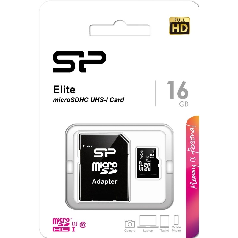 Карта памяти Silicon Power Elite 16GB Class 10. UHS-I U1. Full HD