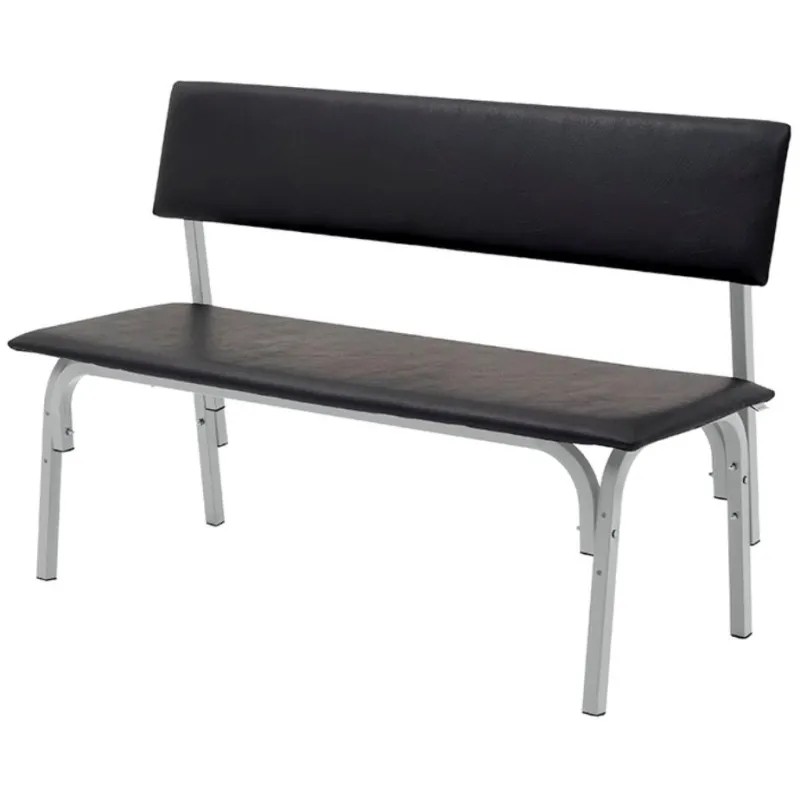 Банкетка UD_Астрид+ БМ9 со спин 3хм каркас серый ral 9006М, к/з чер. K01