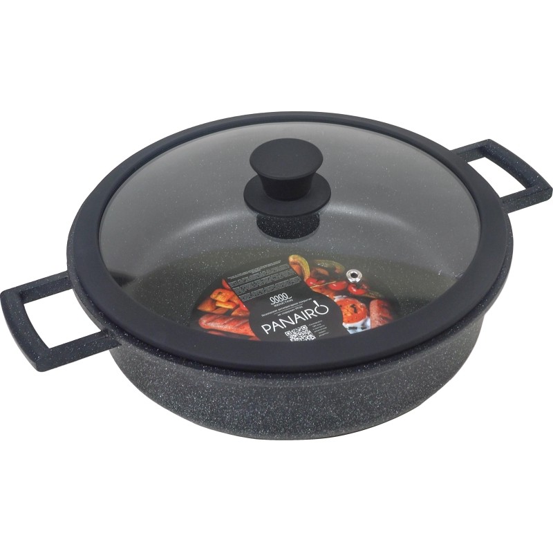 Жаровня 28см с крышкой Panairo Expa induction, индукция
