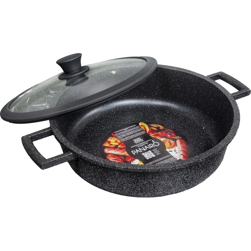 Жаровня 28см с крышкой Panairo Expa induction, индукция