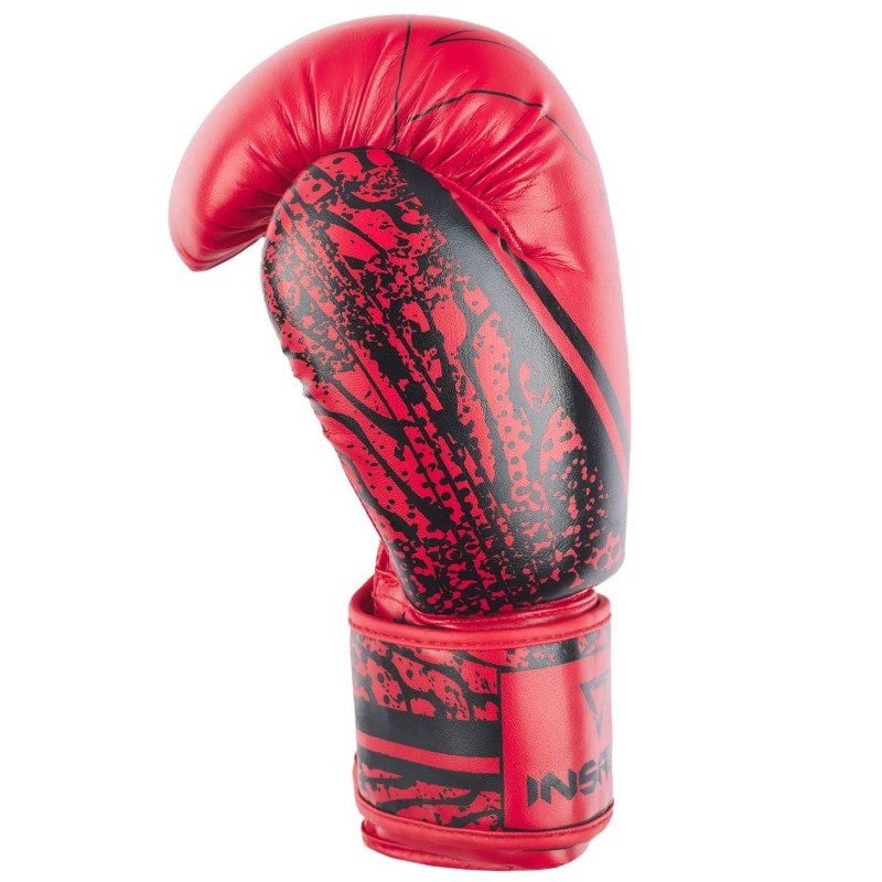 Перчатки боксерские INSANE ODIN IN22-BG200, ПУ, красный, 12 oz, УТ-00020334