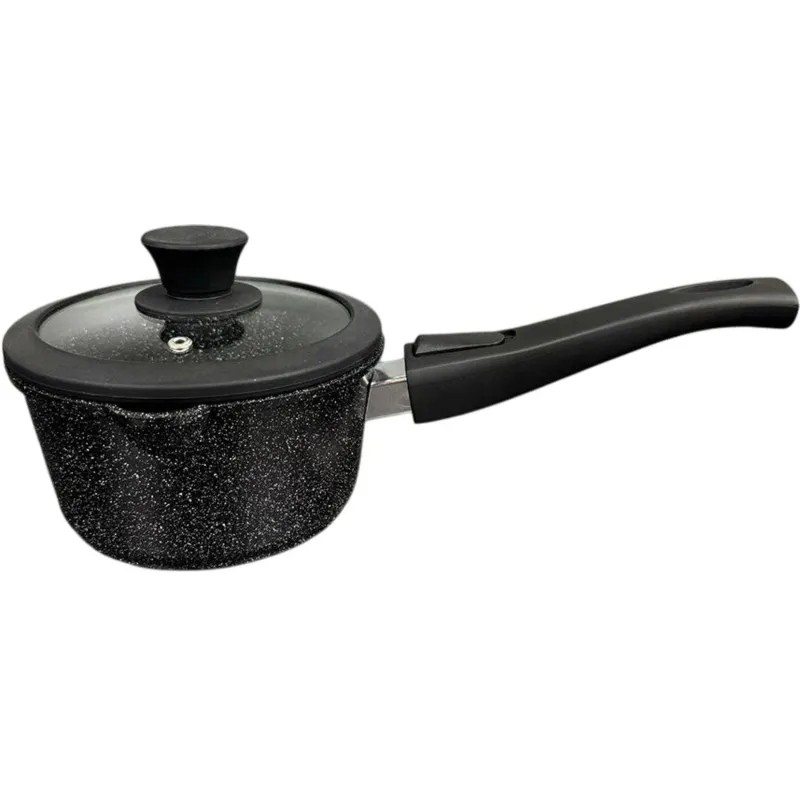 Ковш 1.4 л. с крышкой и съемной ручкой Panairo Harfe Black