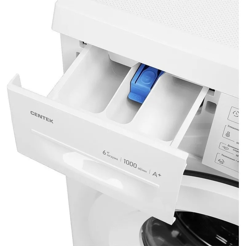 Стиральная машина Centek CT-1910 (белый) 6кг/23пр /LED-Дисп/Очистка бар./A