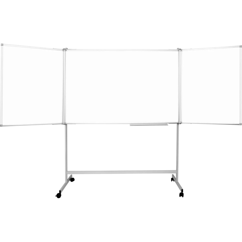 Доска магнитно-маркерная трехсекционная Attache 100х300 2-створ.мобильн